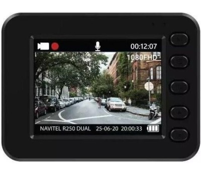 NAVITEL Видеорегистратор R250 DUAL DVR черный 1Mpix 1080x1920 1080p 140гр. AC5401