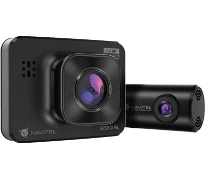 NAVITEL Видеорегистратор R250 DUAL DVR черный 1Mpix 1080x1920 1080p 140гр. AC5401