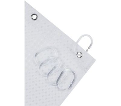 Штора для ванной ЕГ (537) WAFFLE Штора для ванной вафельная белая