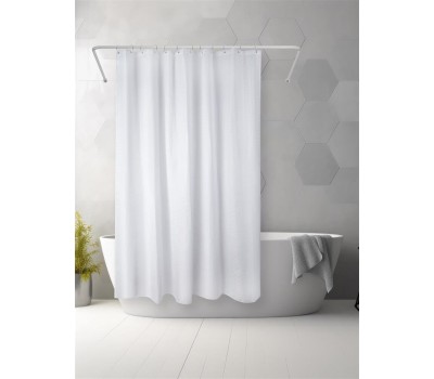 Штора для ванной ЕГ (537) WAFFLE Штора для ванной вафельная белая