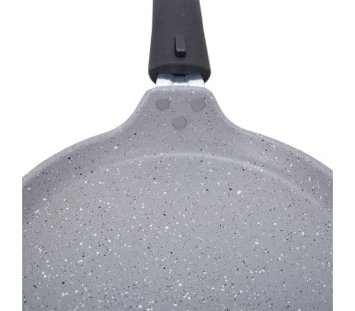 Сковорода KUKMARA Сбмс240-1а а/пр литая блинная 24см съемн/руч Светлый мрамор