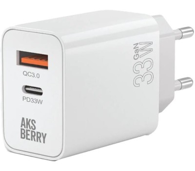 Сетевое ЗУ AKSBERRY (6900286960019) T46 30W PD + QC3.0, белый