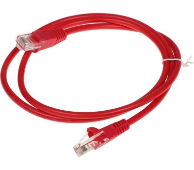 BURO Патч-корд UTP 4 пары cat.5E CCA molded 1м красный RJ-45 (m)-RJ-45 (m) (UTP-5E-1M-R)