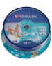 VERBATIM Оптический диск CD-R 700МБ 52x, 25шт., cake box, printable [43439]
