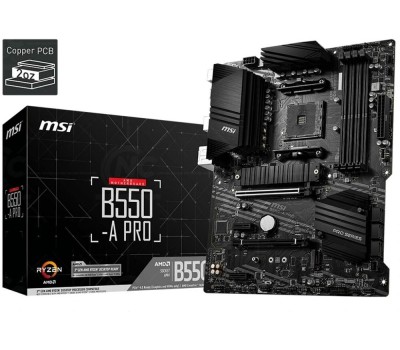 Материнская плата MSI Материнская плата B550-A PRO Soc-AM4 AMD B550 4xDDR4 ATX AC`97 8ch(7.1) GbLAN RAID+HDMI+DP