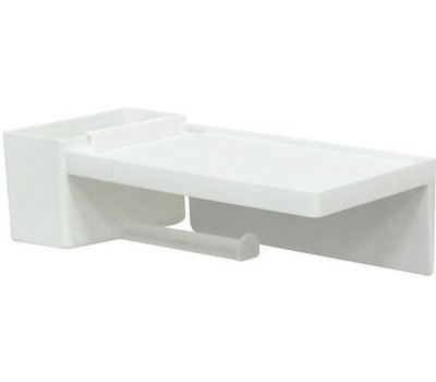 MULTIDOM Держатель для туалетной бумаги 2 в 1 (белый). Размер 25,5х12х10 см 161 206