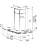 Вытяжка ELICA Вытяжка каминная Flat GLASS IX/A/60 нержавеющая сталь управление: кнопочное (1 мотор)