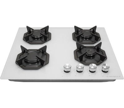 Варочная панель газовая MAUNFELD Газовая варочная панель EGHG.64.2CW/G, 4 конфорки, закаленное стекло, белый