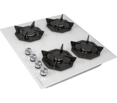 Варочная панель газовая MAUNFELD Газовая варочная панель EGHG.64.2CW/G, 4 конфорки, закаленное стекло, белый