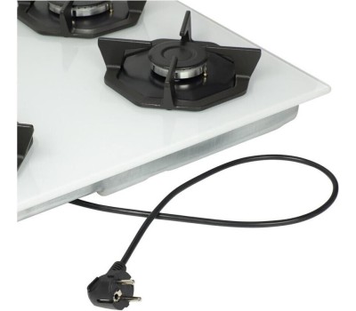 Варочная панель газовая MAUNFELD Газовая варочная панель EGHG.64.2CW/G, 4 конфорки, закаленное стекло, белый