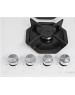 Варочная панель газовая MAUNFELD Газовая варочная панель EGHG.64.2CW/G, 4 конфорки, закаленное стекло, белый