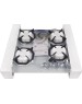 Варочная панель газовая MAUNFELD Газовая варочная панель EGHG.64.2CW/G, 4 конфорки, закаленное стекло, белый
