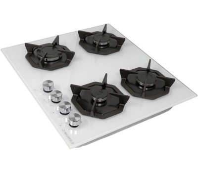 Варочная панель газовая MAUNFELD Газовая варочная панель EGHG.64.2CW/G, 4 конфорки, закаленное стекло, белый