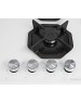 Варочная панель газовая MAUNFELD Газовая варочная панель EGHG.64.2CW/G, 4 конфорки, закаленное стекло, белый