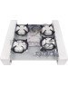 Варочная панель газовая MAUNFELD Газовая варочная панель EGHG.64.2CW/G, 4 конфорки, закаленное стекло, белый