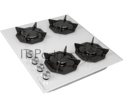 Варочная панель газовая MAUNFELD Газовая варочная панель EGHG.64.2CW/G, 4 конфорки, закаленное стекло, белый