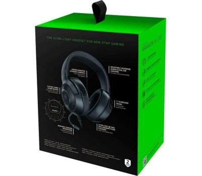 RAZER Гарнитура игровая Kraken X Lite, для компьютера и игровых консолей, мониторные, проводные, черный [rz04-02950100-r381]