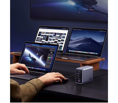 UGREEN Зарядное устройство CD333 (90903B) Nexode 300W 5-Port PD GaN Fast Desktop Charger EU. Цвет: серый