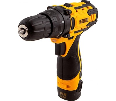 Дрель DENZEL Дрель-шуруповерт аккумуляторная CDL-12CB, Li-Ion, 12 В, 1 акк. 26102
