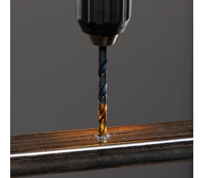 Сверло DENZEL Сверло по металлу, 7 мм, HSS-Tin, Golden Tip, 10 шт. 717217