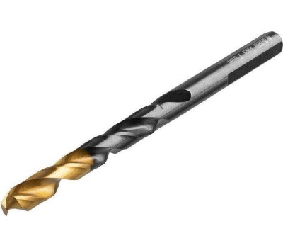Сверло DENZEL Сверло по металлу, 7 мм, HSS-Tin, Golden Tip, 10 шт. 717217