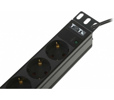 LANMASTER Блок распределения питания TWT-PDU19-10A9P4-3.0, горизонт.размещ., SchukoХ9, Тип вход. тока 10A, 3м