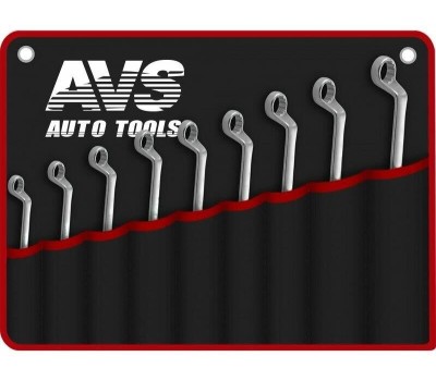 Набор ключей AVS TOOLS Набор ключей гаечных накидных изогнутых в сумке (6-24 мм) (9 предметов) AVS K2N9M