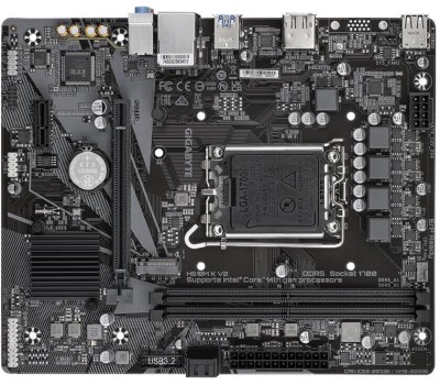 Материнская плата GIGABYTE Материнская плата H610M K V2 (LGA1700, mATX, H610, 2xDDR5, 1xPCI-Ex16, 1xM.2, DP+HDMI) (H610M K V2)