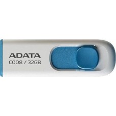 USB флэш-накопитель A-DATA 32GB С008 белый/голубой (AC008-32G-RWE)