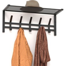 Вешалка настенная ЗМИ Торонто 21 с полкой черная ВСПТ21