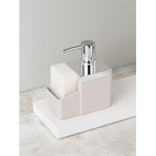 Диспенсер для мыла с карманом под губку ЕГ (574) Диспенсер для мыла с карманом под губку бежевый