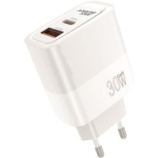 Сетевое ЗУ AKSBERRY (6900286940011) T46 30W PD/QC3.0 + кабель Type c, белый