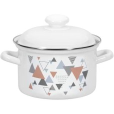 Кастрюля ЛЫСЬВА 16124АП2 Треугольники эмал 3,0л