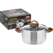 Кастрюля MALLONY FORESTA, объём: 3,5 л из нержавеющей стали с крышкой (106802)