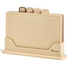 Набор досок AGNESS НАБОР ИЗ 4 ДОСОК НА ПОДСТАВКЕ, ЦВЕТ: БЕЖЕВЫЙ 671-216