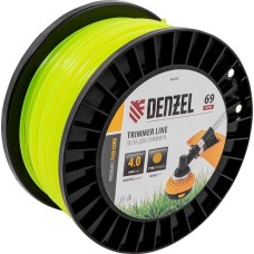Леска для триммера DENZEL Леска для триммера круглая, 4,0мм х 69м, на DIN катушке FLEX CORD, 96283