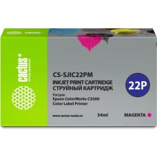 Картридж CACTUS Картридж CS-SJIC22PM, C33S020603, пурпурный пигментный / CS-SJIC22PM