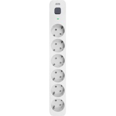 POWERCOM Сетевой фильтр SP-06W 5,0М, 5.0м, белый/серый