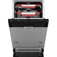 Посудомоечная машина KUPPERSBERG Встраиваемая посудомоечная машина GLM 4581, узкая, ширина 44.8см, полновстраиваемая, загрузка 10 комплектов, серебристый