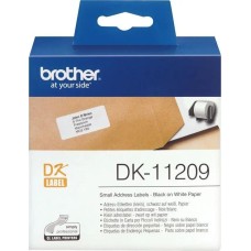 Картридж BROTHER Картридж DK11209, черный шрифт, белый фон, DK11209