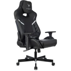 Кресло компьютерное игровое KNIGHT Кресло игровое Thunder 5X, на колесиках, эко.кожа, черный [ thunder 5x b]
