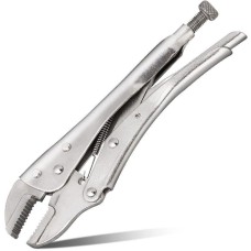 Зажимные клещи DELI Зажимные клещи с прямыми губками DL109010 220мм, рабочий ход 65мм, регулировочный винт