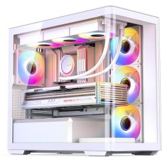 Корпус для ПК JONSBO Корпус mATX D300, Mini-Tower, без БП, белый [d300 white]