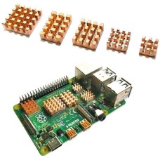 ACD Набор радиаторов №2 5 in 1 Pure Copper HeatSink для Raspberry 4B 1шт. 17х17х5mm 1шт. 14х10х5mm 1шт. 12х13х5mm 2шт. 5х5х5mm