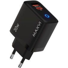 MAXVI СЗУ SFC-230PD 30W, USB-A, USB-C, black