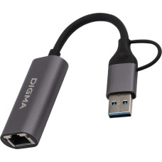DIGMA Сетевой адаптер Gigabit Ethernet DLA-GEUC01 USB 3.0
