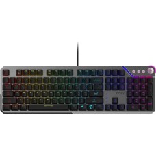 MSI Клавиатура STRIKE 600 Silent механическая серый/черный USB Multimedia for gamer LED (S11-04RU256-CLA) кабель 1.8м