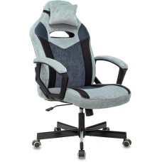 ZOMBIE Кресло игровое VIKING 6 KNIGHT Fabric голубой с подголов. крестов. металл