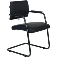 БЮРОКРАТ Кресло CH-271N-V черный Leather Black экокожа полозья металл черный