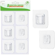 MULTIDOM Держатель-крючок настенный. 6 пар. Размер 6х6 см. VL27-245